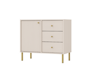 Nowoczesna Komoda 1 Drzwi 3 Szuflady TORO Beż 83 cm LP 3 kolory