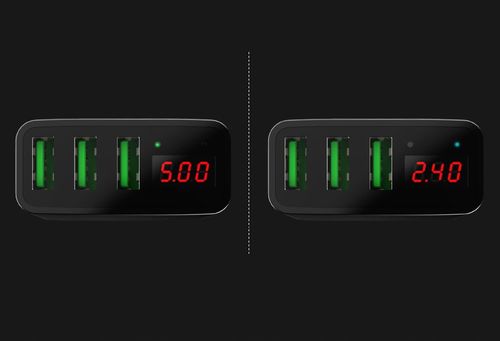 Inteligentna ładowarka USAMS LCD 3xUSB 15W 3A na Arena.pl