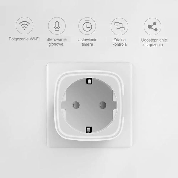 Inteligentne gniazdko Wi-Fi programator czasowy Smart Control EU16 Platinum zdjęcie 5