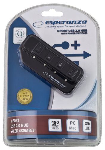 Esperanza HUB 4 PORTY USB 2.0 EA127 na Arena.pl