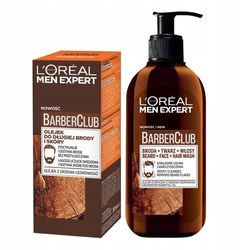 Zestaw Loreal Men Expert Barber Club Żel 3W1 (Broda,Twarz,Włosy) + Olejek na Arena.pl