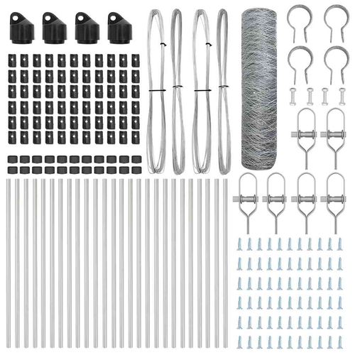 Ogrodzenie z słupkami Srebrny 0.6 x 50 m Stal pokryta PCV na Arena.pl