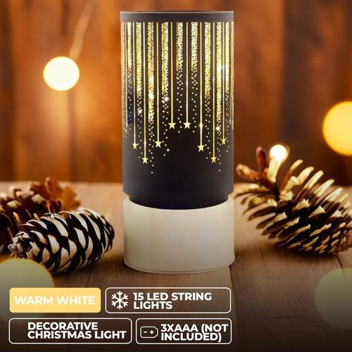 Lampion Świąteczny LED Duży Szklany - Dekoracja Świąteczna Ozdobna Na Stół na Arena.pl