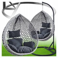 FOTEL WISZĄCY KOSZ KOKON HUŚTAWKA BUJANA DUŻA NOWOCZESNA PODUSZKA DO OGRODU