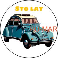 Opłatek na tort Urodziny Citroen Samochód Auto Logo Tekst Gratis Gruby 20cm