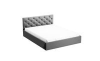Szare łóżko tapicerowane SARA / R91 180x200 cm