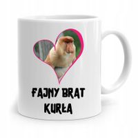 Kubek Prezent Dla Brata Dziecka Fajny Brat Kurła Z Nadrukiem Ze Zdjęciem