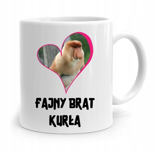 Kubek Prezent Dla Brata Dziecka Fajny Brat Kurła Z Nadrukiem Ze Zdjęciem na Arena.pl