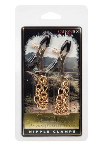 Ride Em Denim Nipple Clamps Gold na Arena.pl