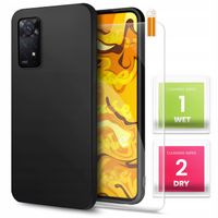 Etui do Redmi Note 11 Pro 4G / 5G / 12 Pro 4G (Czarne, Silikon) + Szkło 9H