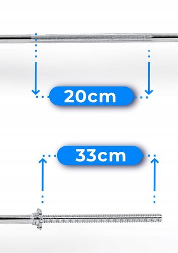 Gryf prosty 180cm śrubowany 30mm chromowany stalowy sztanga do obciążeń na Arena.pl