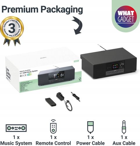 Radio sieciowe DAB+, FM, internetowe Majority Quadriga Bluetooth CD 120 W na Arena.pl