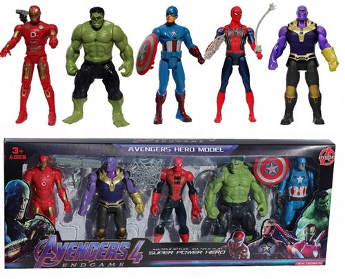 DUŻE FIGURKI AVENGERS HULK SPIDERMAN THANOS 5 SZT na Arena.pl
