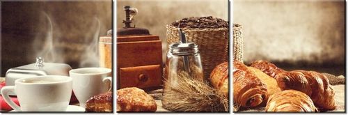 60 90CM OBRAZ 3 ELEM SMAKOWITE ŚNIADANIE ŚCIENNY DRUK PŁÓTNO na Arena.pl