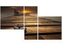 90X50CM PIĘKNO WIECZOROWĄ PORĄ TRÓJ OBRAZ ŚCIANY