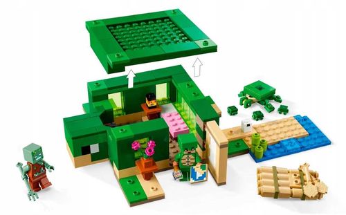21254 - lego minecraft - domek na plaży żółwi na Arena.pl