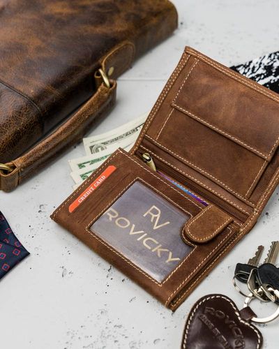 męski portfel skórzany z zewnętrzną kieszonką do płatności - always wild na Arena.pl