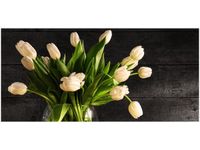 OBRAZ BUKIET JASNYCH TULIPANÓW KWIATY