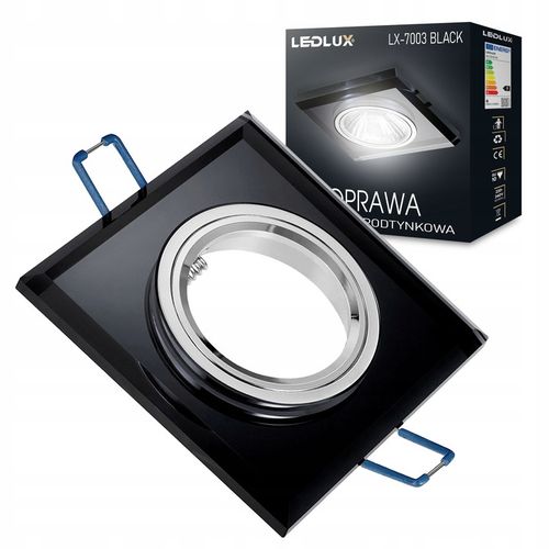 6x Oprawa halogenowa Szklana Kwadratowa + Żarówka GU10 LED 5,5W 3 na Arena.pl