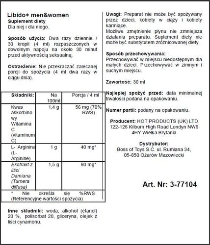 supl.diety libido + (m+w) 30ml na Arena.pl