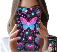 ETUI DO IPHONE 6 / 6S - KOLOROWY MOTYLEK SERCE MODNE WZORY CASE