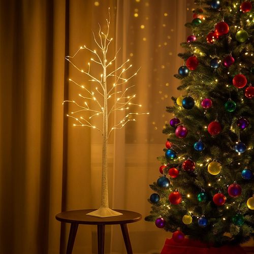 Drzewko świecące świąteczne brzoza ozdoba dekoracja biała diody led 60cm na Arena.pl