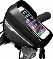 Sakwa wodoodporna torba uchwyt na telefon rowerowa  C1_3C_Czarny