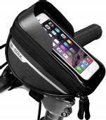 Sakwa wodoodporna torba uchwyt na telefon rowerowa  C1_3C_Czarny