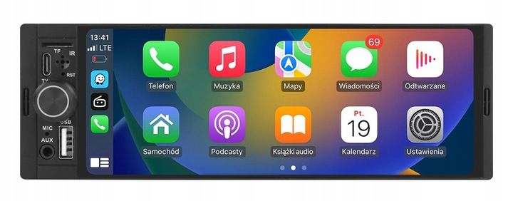 RADIO NAWIGACJA 1DIN CARPLAY ANDROID AUTO MAPY AUX BLUETOOTH zdjęcie 3