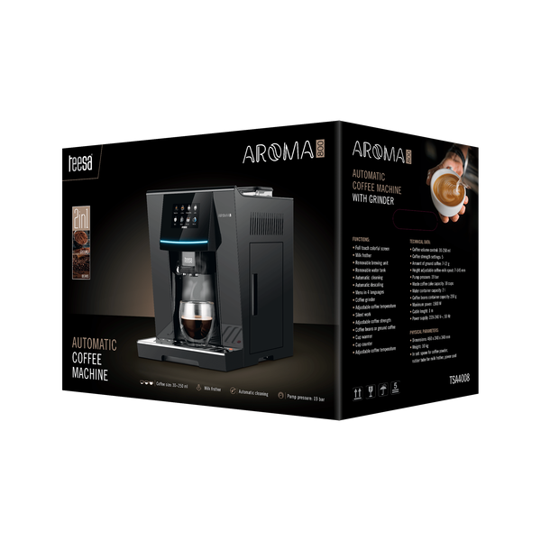 Automatyczny EKSPRES do kawy z MŁYNKIEM i spieniaczem do mleka 19 bar Teesa zdjęcie 19