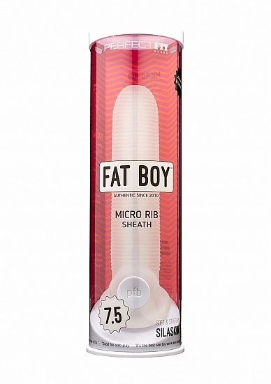 Fat Boy Micro Ribbed Sheath Clear 7,5" zdjęcie 3
