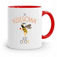 Kubek Czerwony Prezent Dla Księgowej Księgowego Z Nadrukiem Ze Zdjęciem