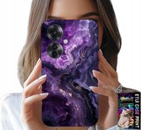 ETUI DO OPPO RENO11 F 5G - FIOLETOWY MARMUREK MODNE KOBIECE + FOLIA