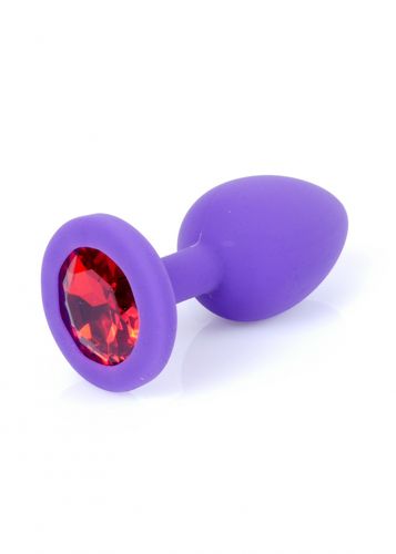 plug jewellery purple silicon plug small  red diamond na Arena.pl