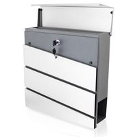 18063 Skrzynka ze stali nierdzewnej inox otwierana wrzut stylowa