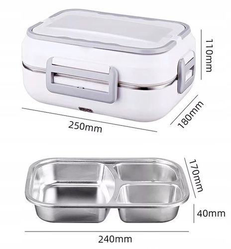 Elektryczny LUNCH BOX obiadowy POJEMNIK na jedzenie Termos podgrzewacz 40V na Arena.pl