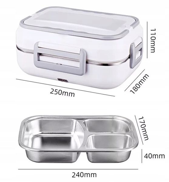 Elektryczny LUNCH BOX obiadowy POJEMNIK na jedzenie Termos podgrzewacz 40V zdjęcie 4
