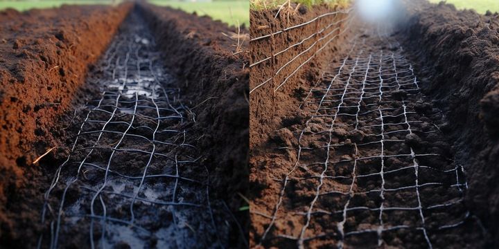 SIATKA NA KRETY 2x100m 40g/m2 POD TRAWNIK PRZECIW KRETOM NORNICE 100x KOŁKI zdjęcie 5