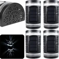 4x SOLARNA LAMPA LED OGRODOWA ELEWACYJNA KINKIET LED ZEWNĘTRZNY WODOODPORNY