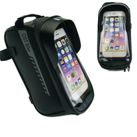 Torba sakwa rowerowa na ramę z osłoną na telefon OST Bike czarna