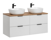 Szafka Wisząca 120cm Blatem Umywalką Biała SET-ADW B 120CM UN 6252 ADI CMD