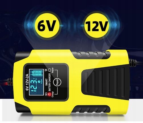 Prostownik Samochodowy do Akumulatorów 6V 12V 2A Ładowarka FUNKCJA NAPRAWY na Arena.pl