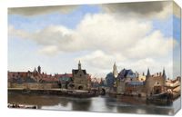Obraz 60x40cm View of Delft, Vermeer Vintage do Salonu