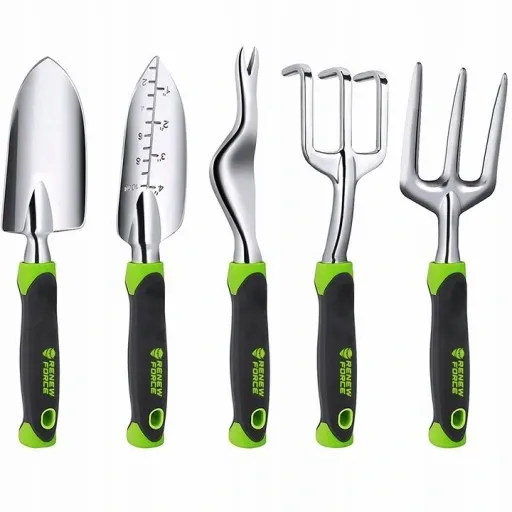 Zestaw narzędzi ogrodowych do pikowania sadzenia roślin 5w1 łopatka grabki zdjęcie 2