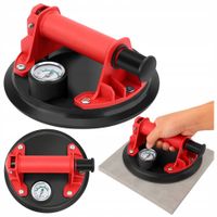 2X Przyssawka Próżniowa Do Płytek Glazury Szkła Z Manometrem 20 cm