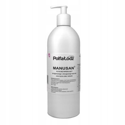 MANUSAN płyn dezynfekujący z pompką, 500ml na Arena.pl