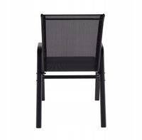 ZESTAW MEBLI OGRODOWYCH STÓŁ KRZESŁA NA BALKON TARAS KOMPLET CZARNY