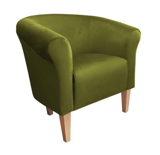 Fotel Milo nogi 20cm buk zielona oliwka BL75 zdjęcie 1
