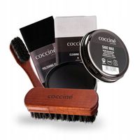 Pasta do Butów Czarna Dwie Szczotki Szmatki Zestaw Coccine 5w1