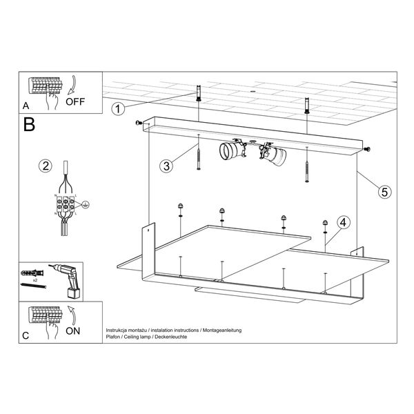 Plafon MASSIMO biały zdjęcie 5